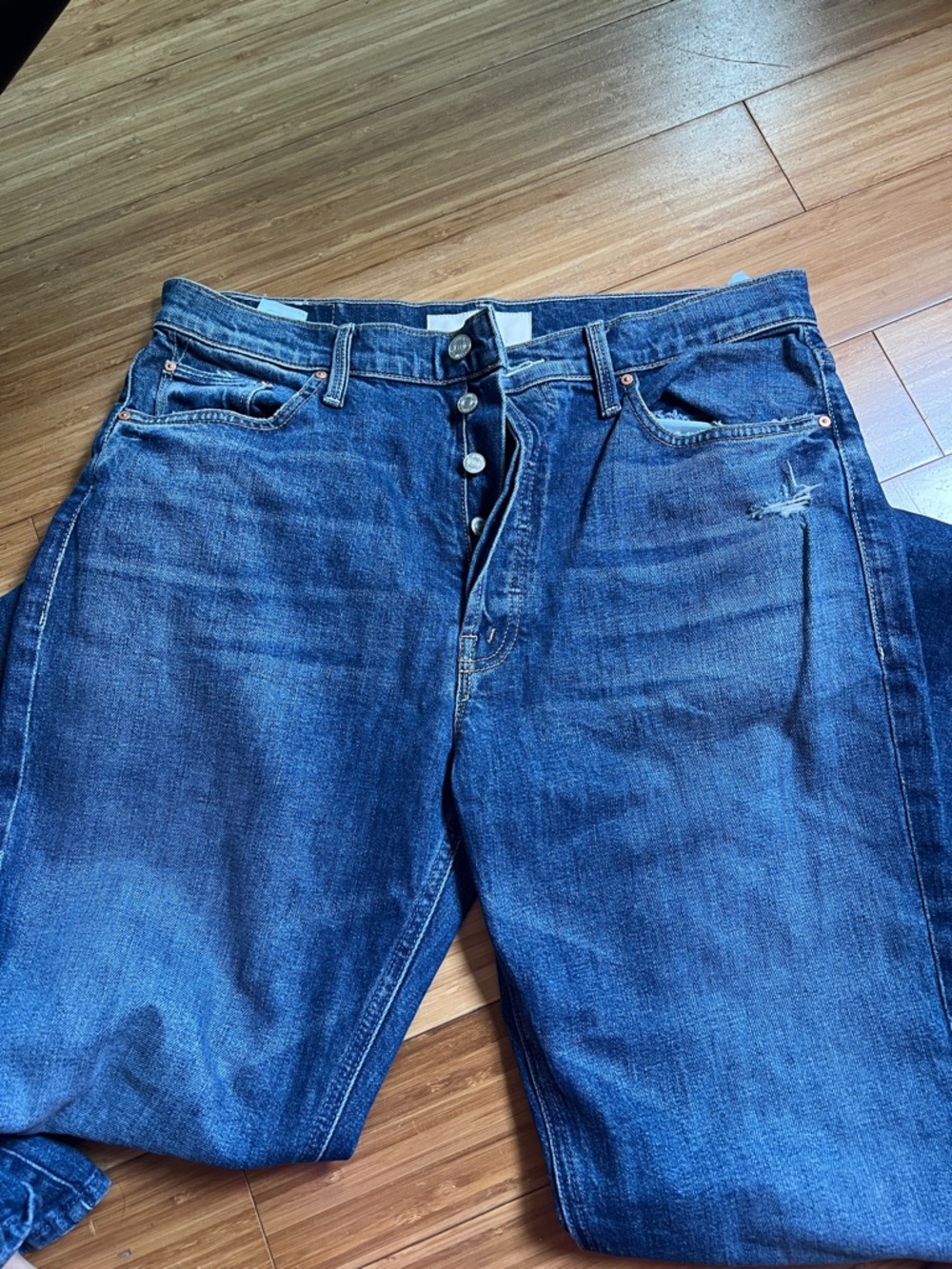Motherhood Maternity Men's Relaxed Dark Blue Denim Jeans
